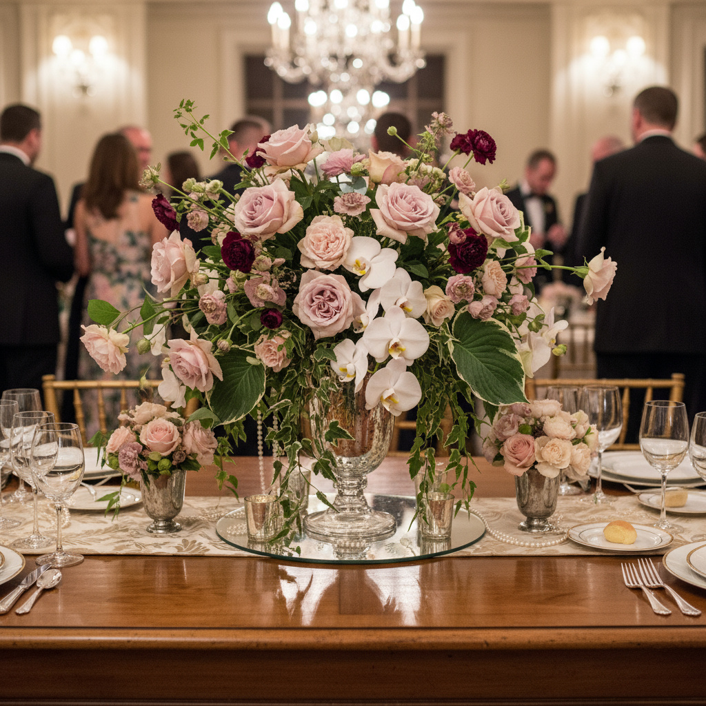 Elegant event floral centerpiece